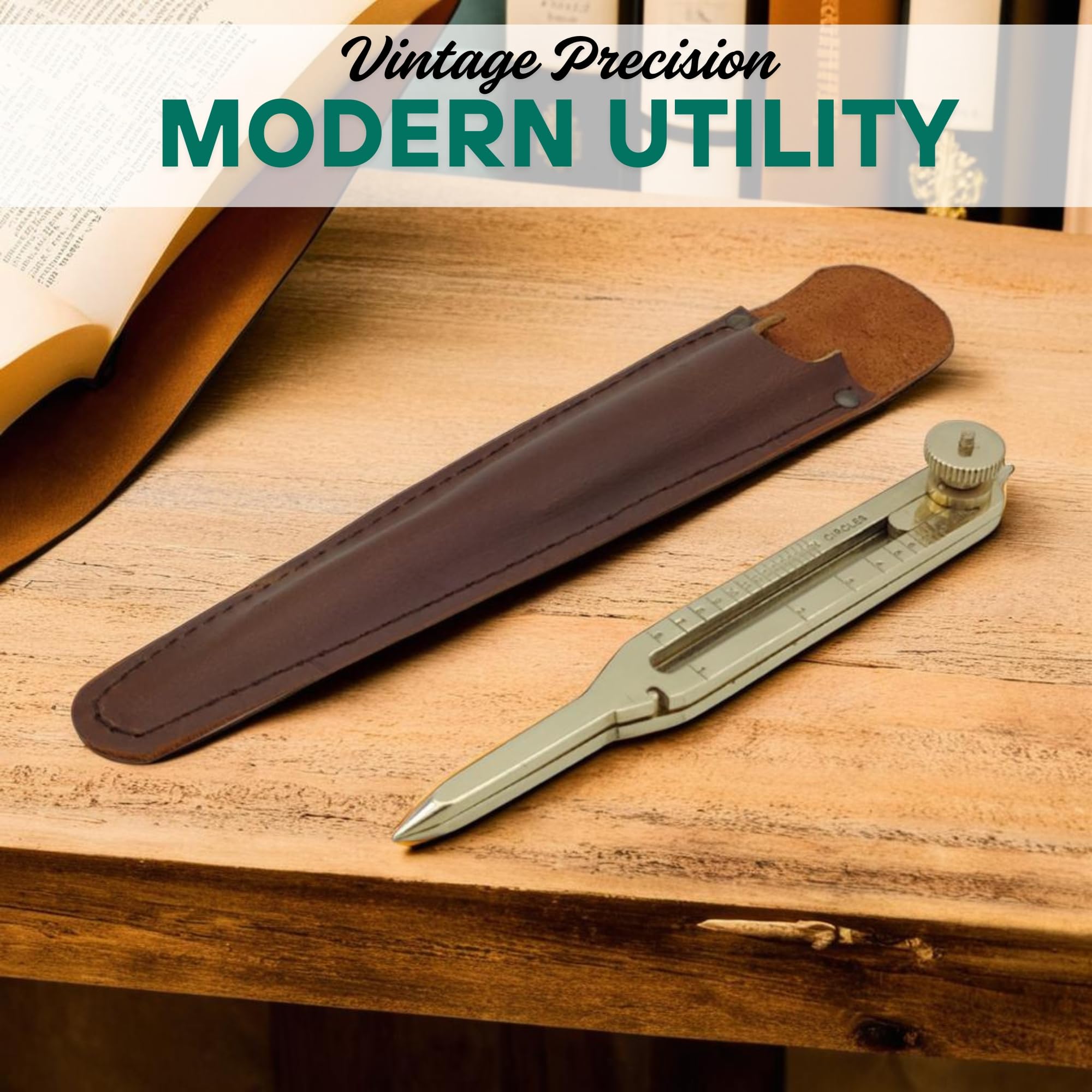 REPLICARTZ 6 Inch Brass Artistic Proportional Divider with Leather Cover Pouch (6 inch)