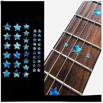 Inlaystickers Stars Fret Markers Set - Abalone Blue