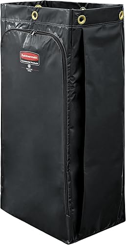 Rubbermaid Bolsa de carrito de limpieza para productos comerciales, 34 galones, amarillo, recolección de basura o artículos de lavandería, carritos