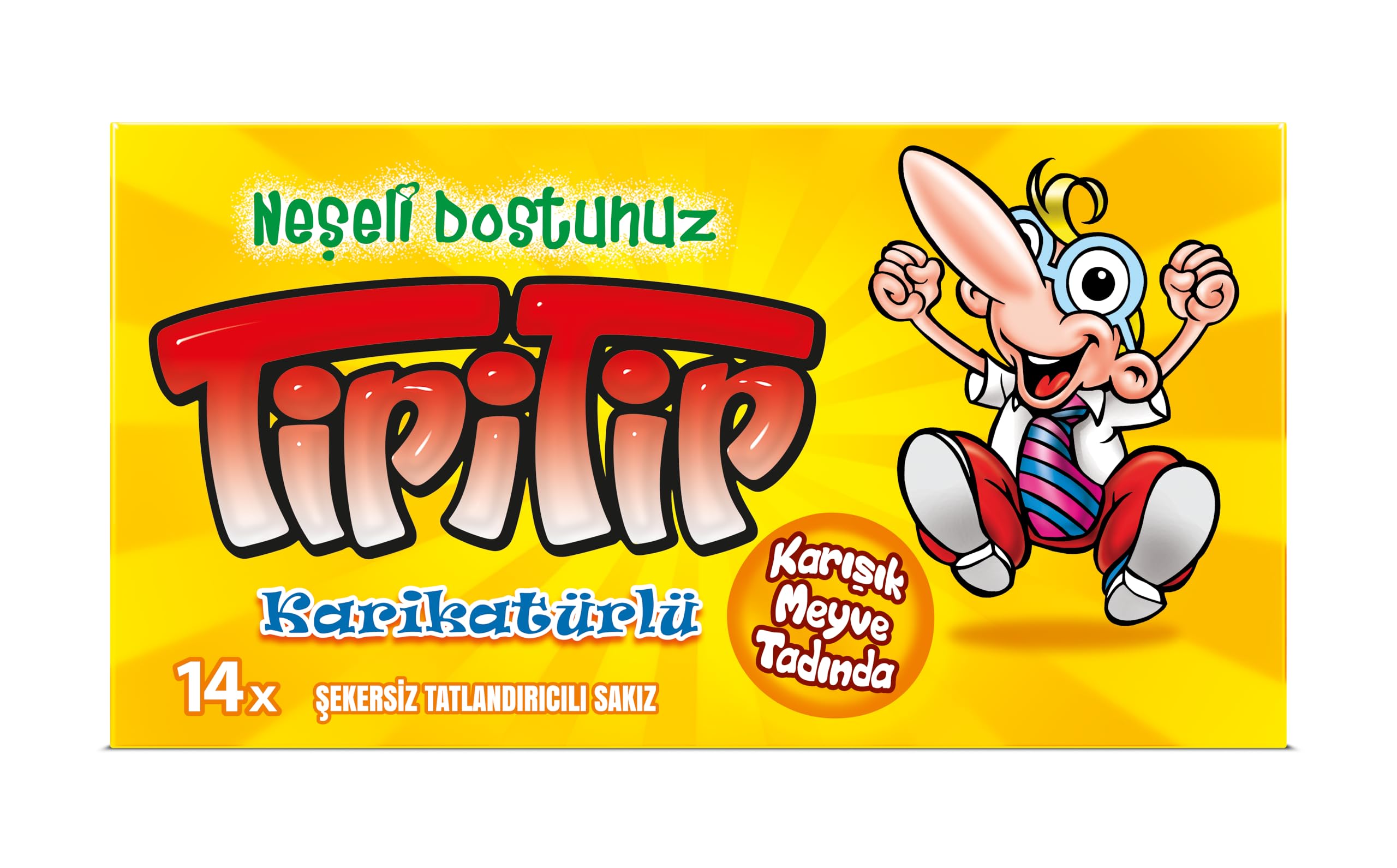 Tipitip Karışık Meyve & Mentol Aromalı Sakız 27 gr - 80 Adet