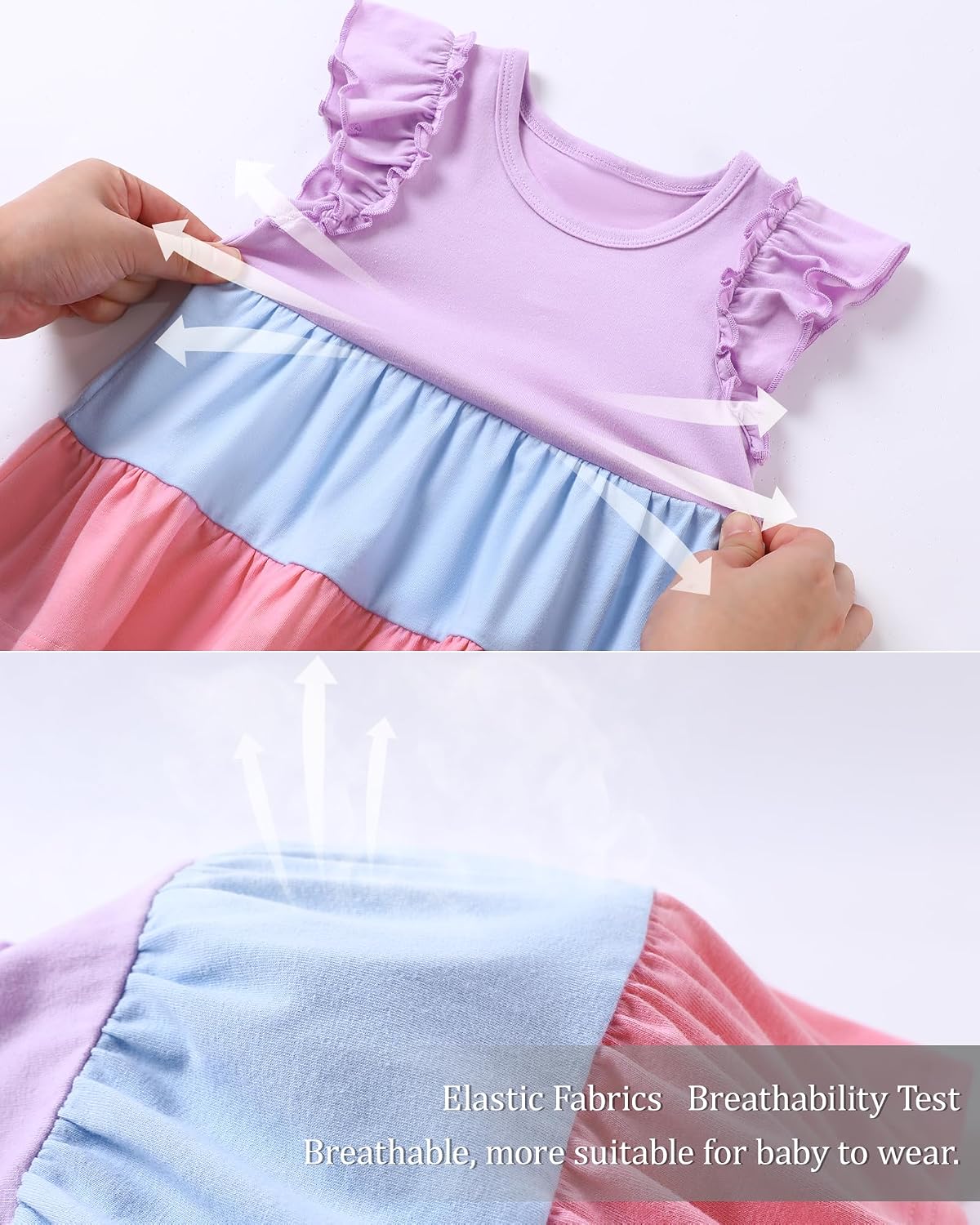 ZOEREA Toddler Girl Clothes Outfits Baby Summer Spring Little Kids Flutter Cute Sleeve Cotton Top Shirts Shorts Sets 1-6T