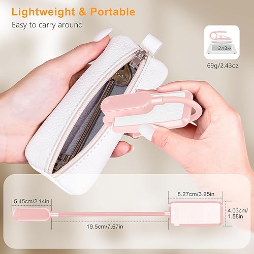 Miniatura 24 de Gritin Luz de libro recargable de 16 LED para leer en la cama, cuidado de los ojos, 3 temperaturas de color, brillo de atenuación continua, 80 horas