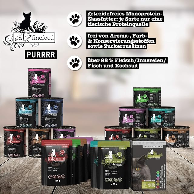 Foto 4 de 8 de catz finefood Purrrr Salmon Monoproteína Comida húmeda para Gatos N° 105 para Gatos sensibles a la nutrición