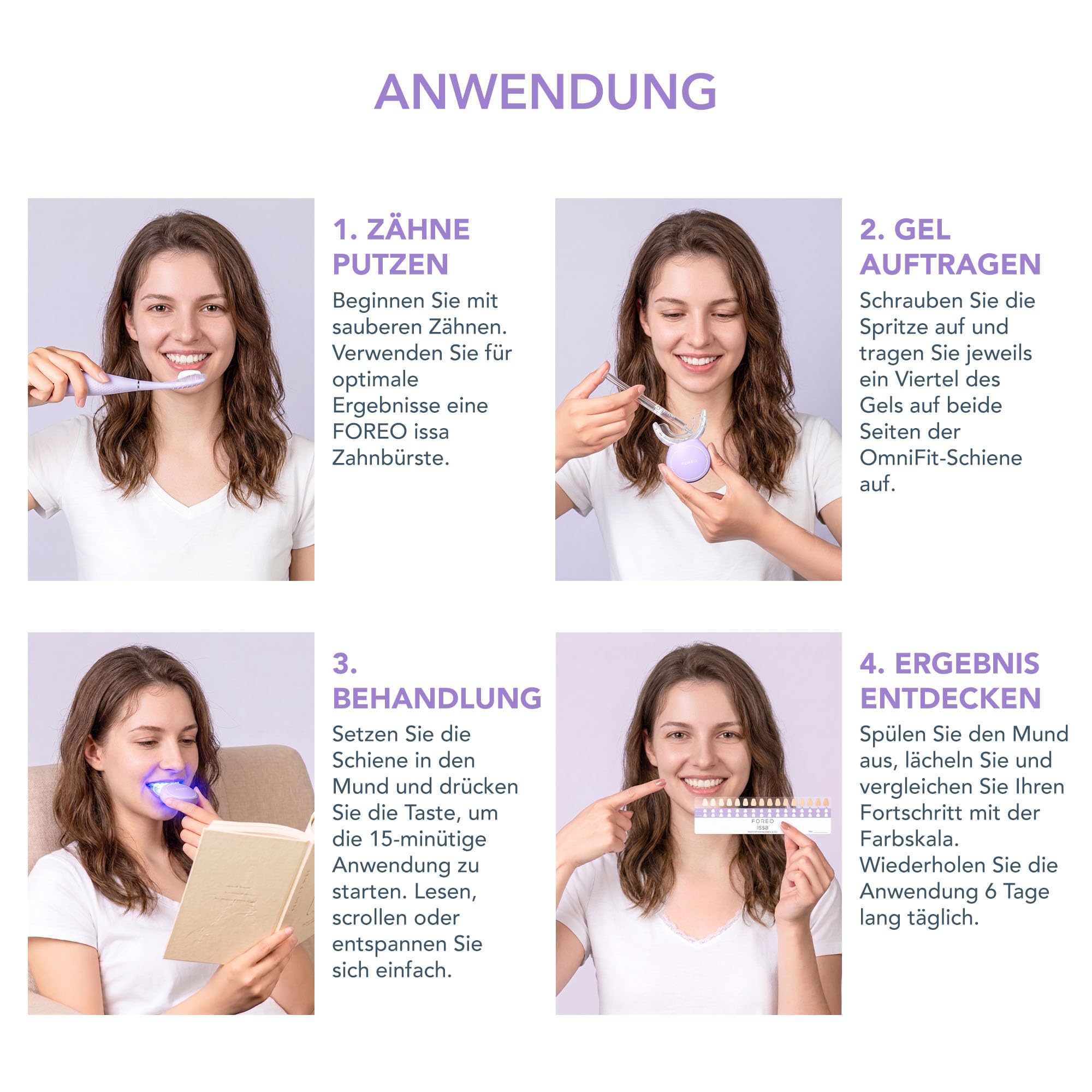 FOREO Issa Zahnaufhellungs-Set, Dual LED + Sonic-Gerät & 18% PAP-Gel