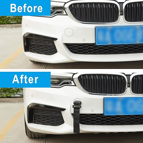 Miniatura 6 de TOMALL Correa de remolque universal para remolque, correa de remolque negra para parachoques (solo decoración)