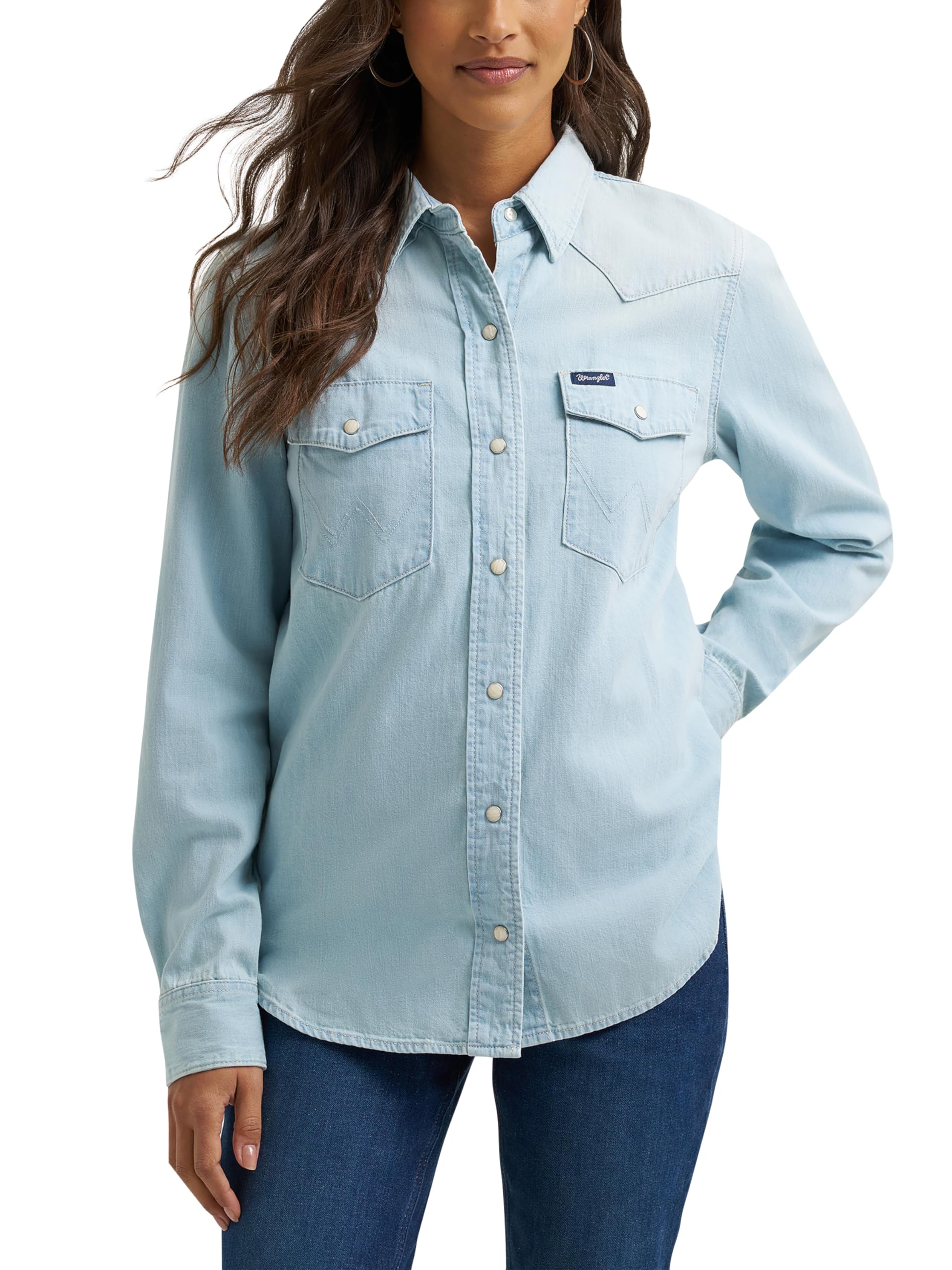 Wrangler Women's Bleached Denim Shirt