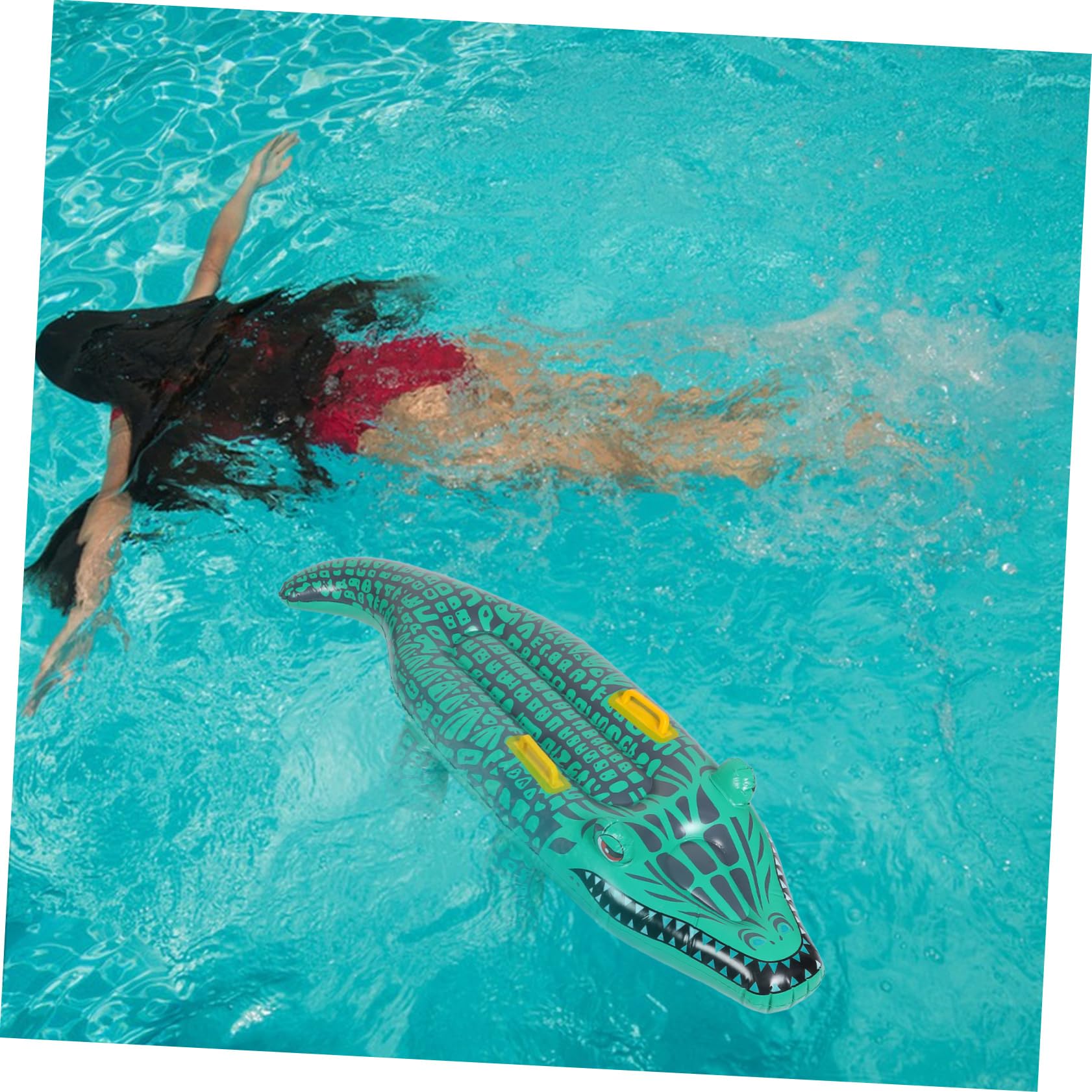 Generisch Aufblasbares Alligator Surfbrett für Pool und Strand Ergonomische Schwimmmatte aus Schnelles Aufblasen für Sommer und Wasseraktivitäten