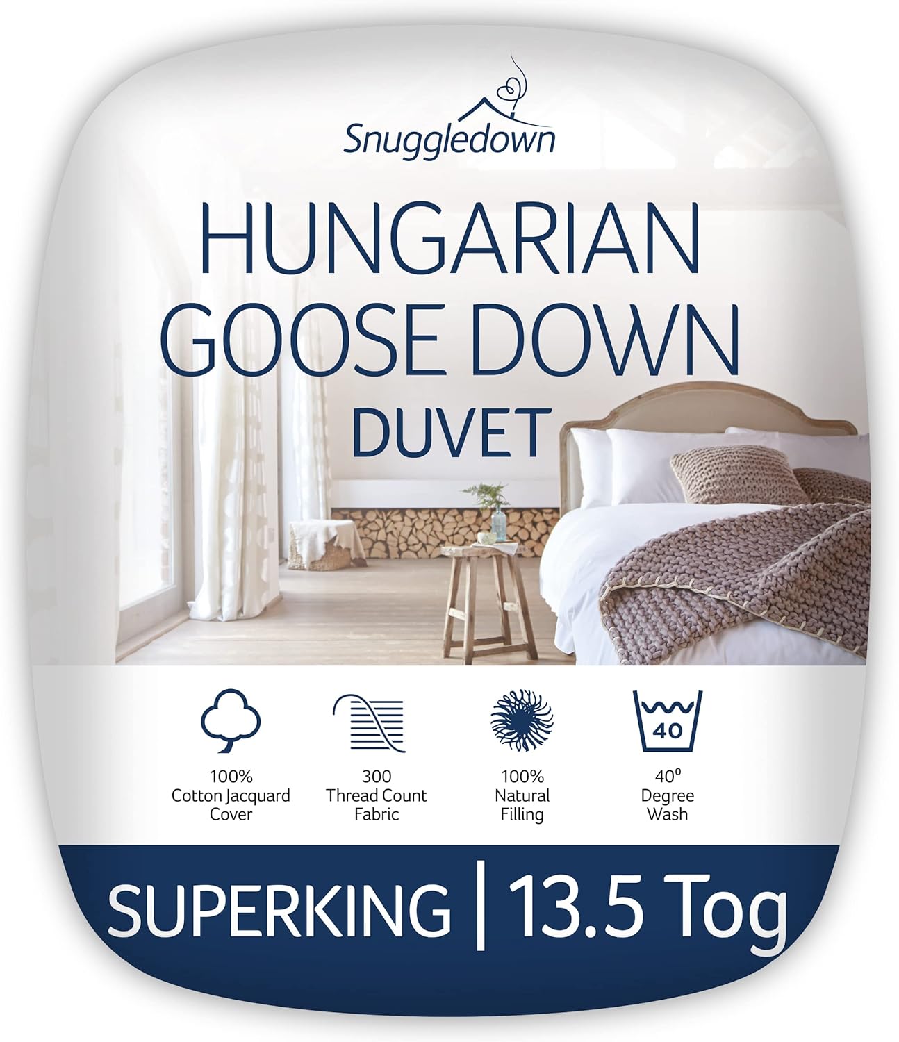 Snuggledown Hungarian Goose Down Super King Duvet 13.5 Tog Warm