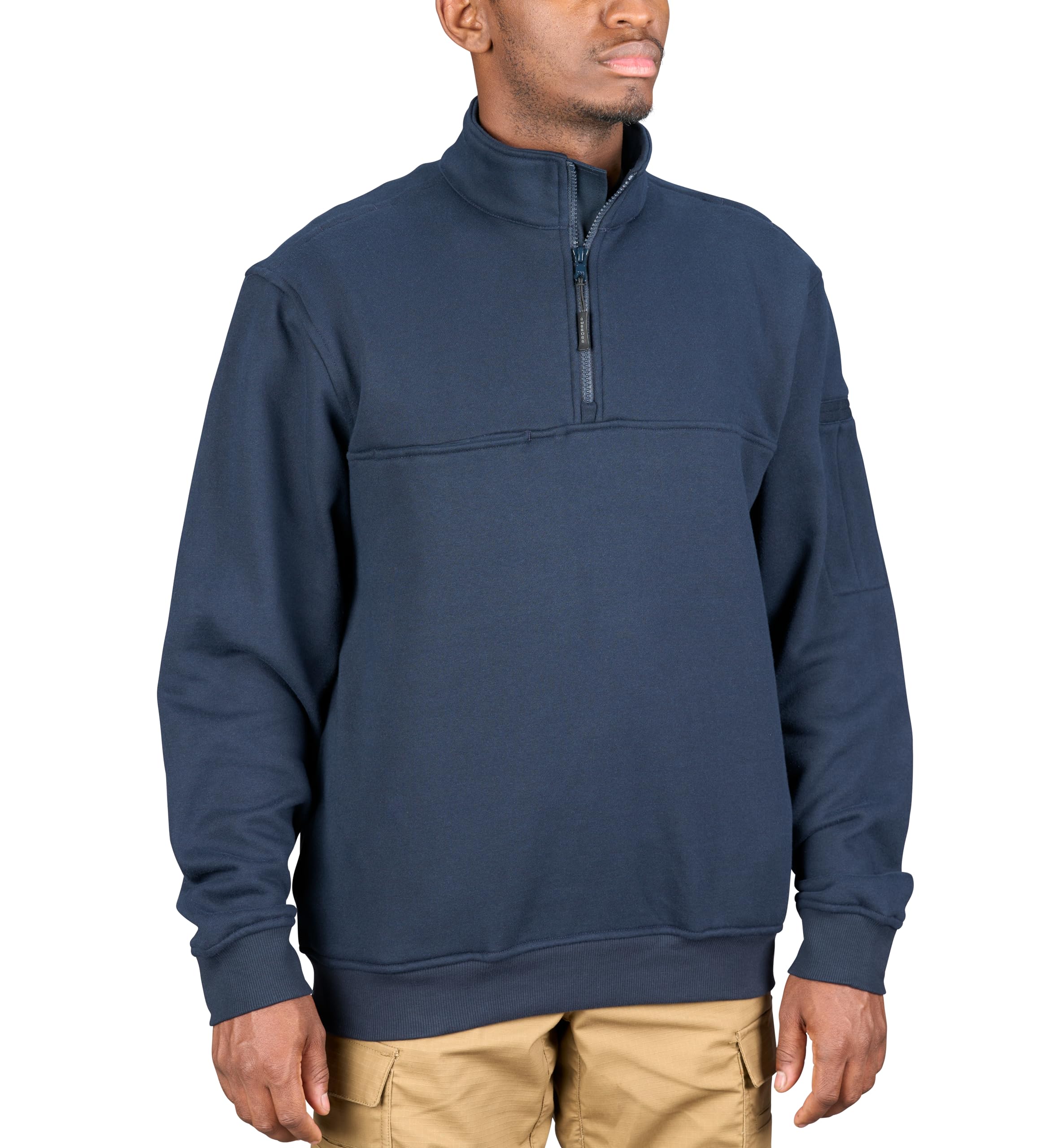 Propper Men's Station 1/4 Zip Job Shirt, Fleece-Lined Quarter Zip Pullover for Professionals, Outdoor Work