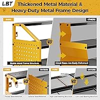 Vista 7 de LBT Power Tool Organizer With Charging Station,Patented,Heavy Duty Steel,6 Drilling Rig Sizes With Hooks And Screw Boxes,6 sockets,Easy To Install