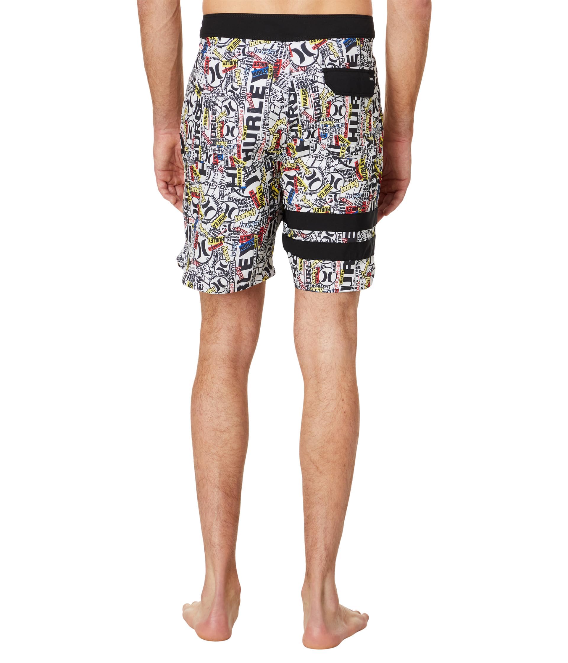 Hurley Phantom Eco 25th S1 Block Party 18" Boardshorts Pantalones Cortos, Barely Bone, W34 DE LOS Hombres