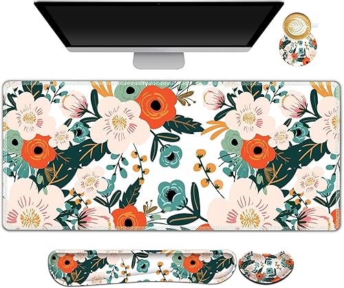 Miniatura 33 de Set de alfombrillas extendidas para mouse de juego ARTSO, almohadilla de soporte para muñecas del teclado + almohadilla para muñecas + alfombrilla