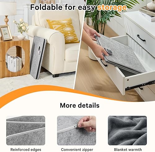 Miniatura 7 de Calentador para debajo del escritorio, pies y piernas, calentadores de espacio portátiles personales, silenciosos, pequeños para oficina, hogar, uso