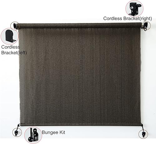 Miniatura 9 de Litong - Kit de bungee, piezas de repuesto universales para parasoles interiores y exteriores o persianas enrollables (negro)