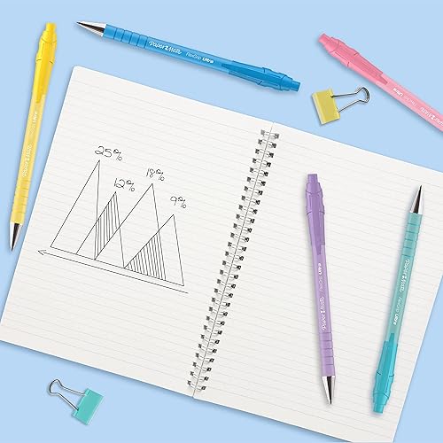 Miniatura 10 de Paper Mate Flexgrip Ultra Retro - Bolígrafo de punta media (0.039 pulgadas), tinta negra, barriles retro, 5 unidades