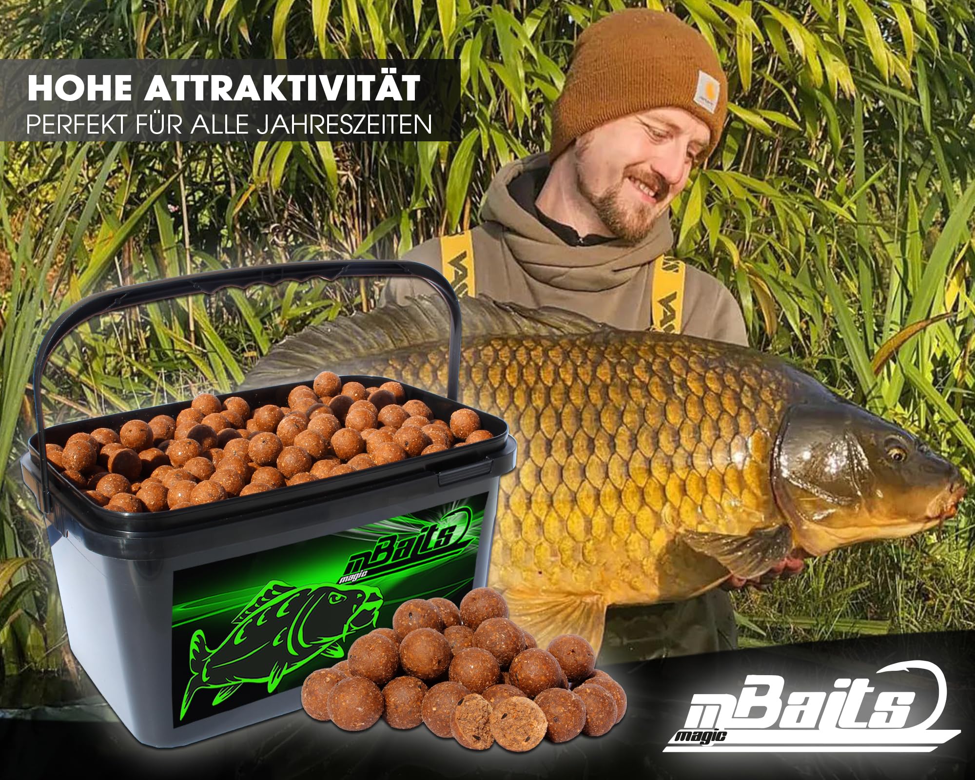 Angel-Berger Magic Baits Boilies im Eimer 4 kg alle Sorten Futterboilies Karpfenboilies Boilieset Karpfenköder