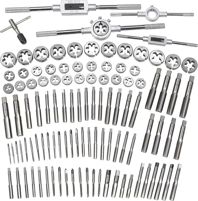 Klutch Tap and Die Set, 110-Pc. | Dependable grip and control, Automotive and shop use, Professional hand-tool performance, Easy setup, Durable construction