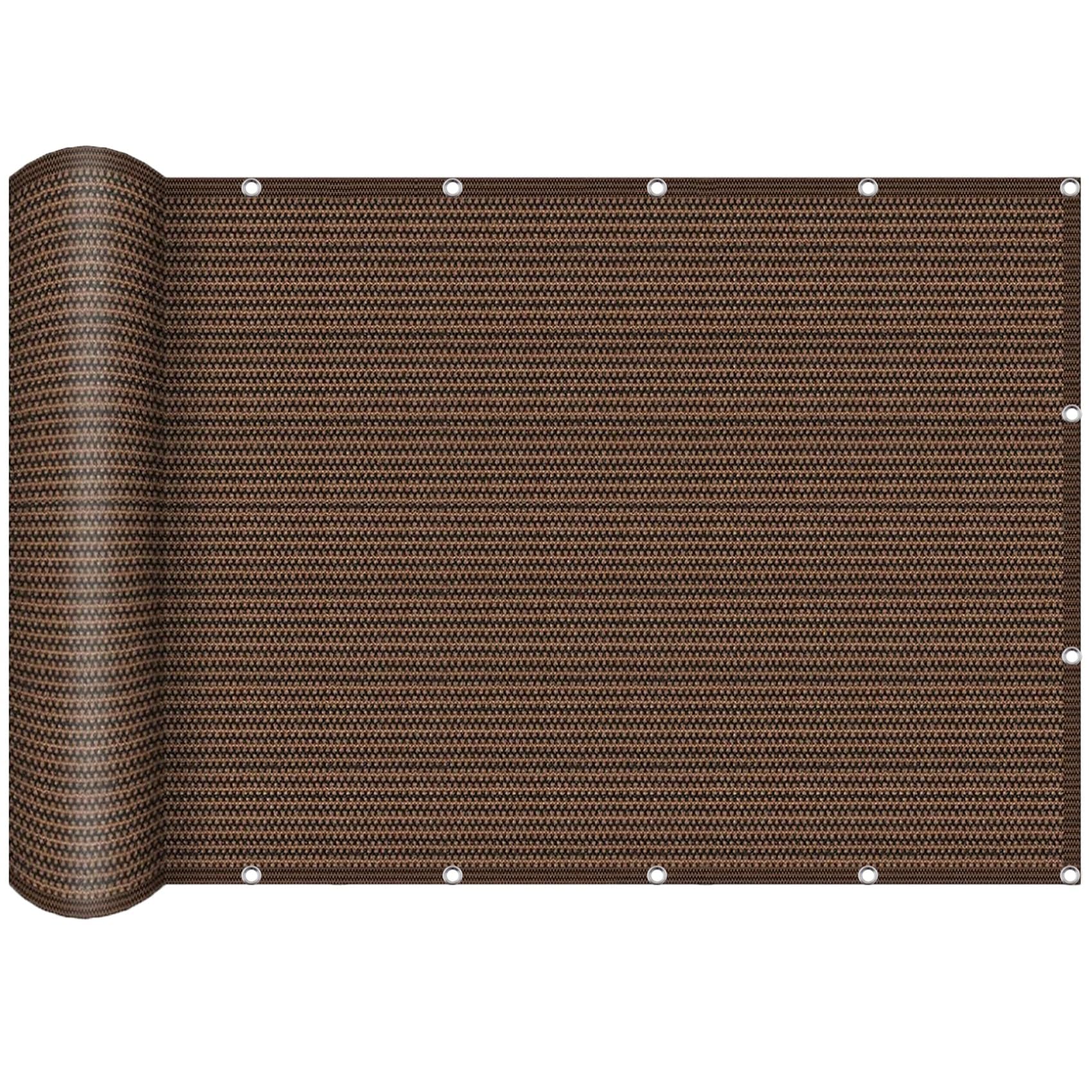 Toile ombrage exterieur respirant filet protection solaire marron