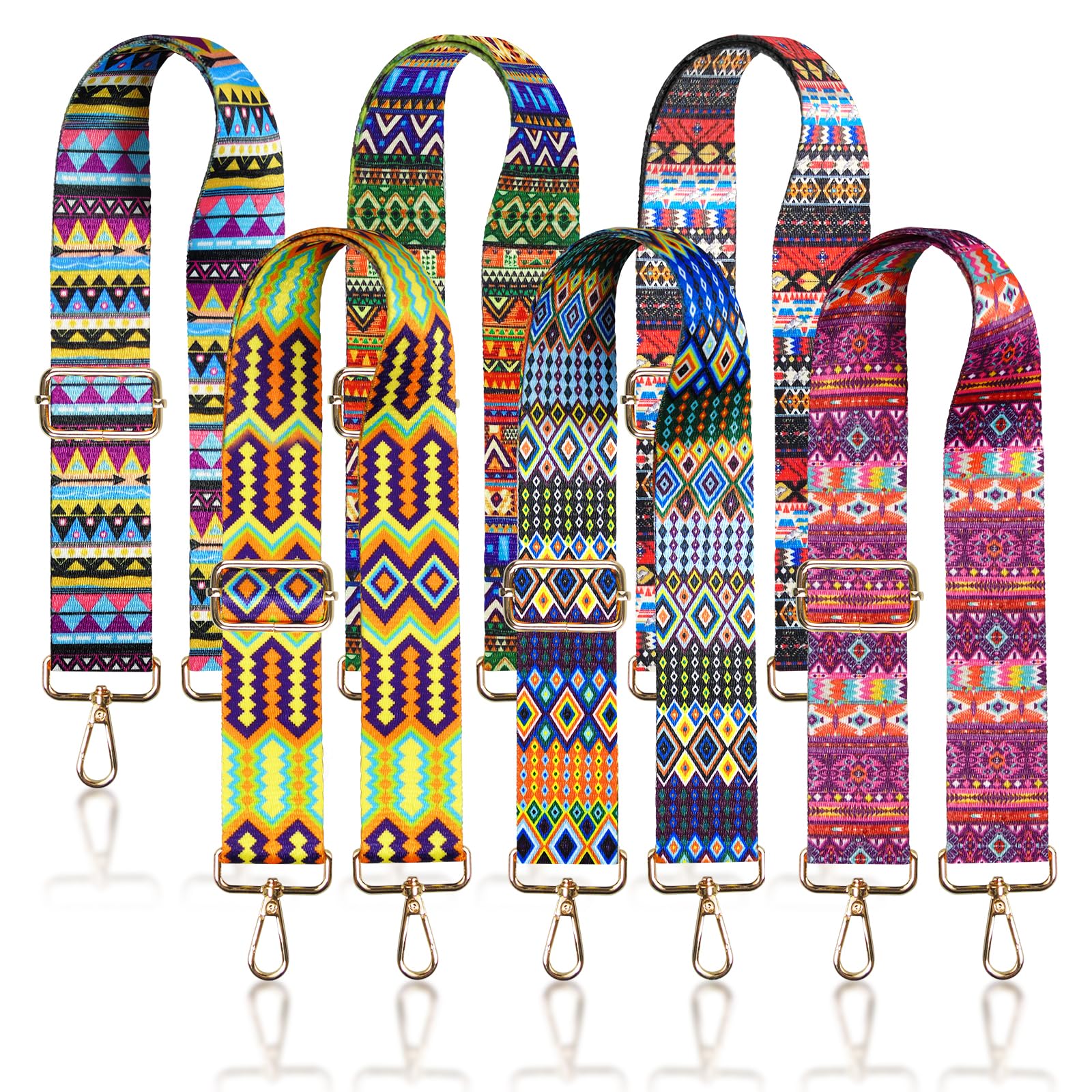 6 Pieces Purse Straps Replacement Crossbody Straps for Purses 1.5 Inches Purse Strap for Handbags Shoulder Strap