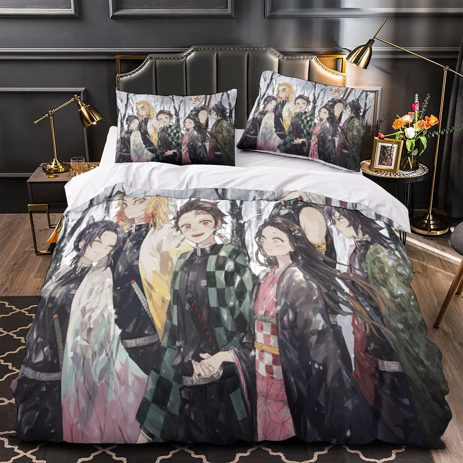 Parure De Lit Réversible En Microfibre Avec Housse De Couette De 155 X