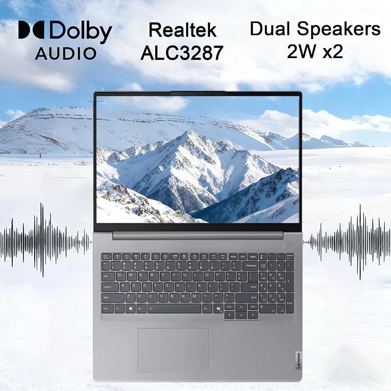 Lenovo ThinkBook 16 Gen 7 Business Laptop, 16" FHD+ Anti-Glare, AMD Ryzen 5 7533HS (> Intel i7-1255U), Fingerprint, Ethernet, IST Computer Customized 16GB/32GB/64GB DDR5, 512GB/1TB/2TB SSD, Win 11 Pro image 3