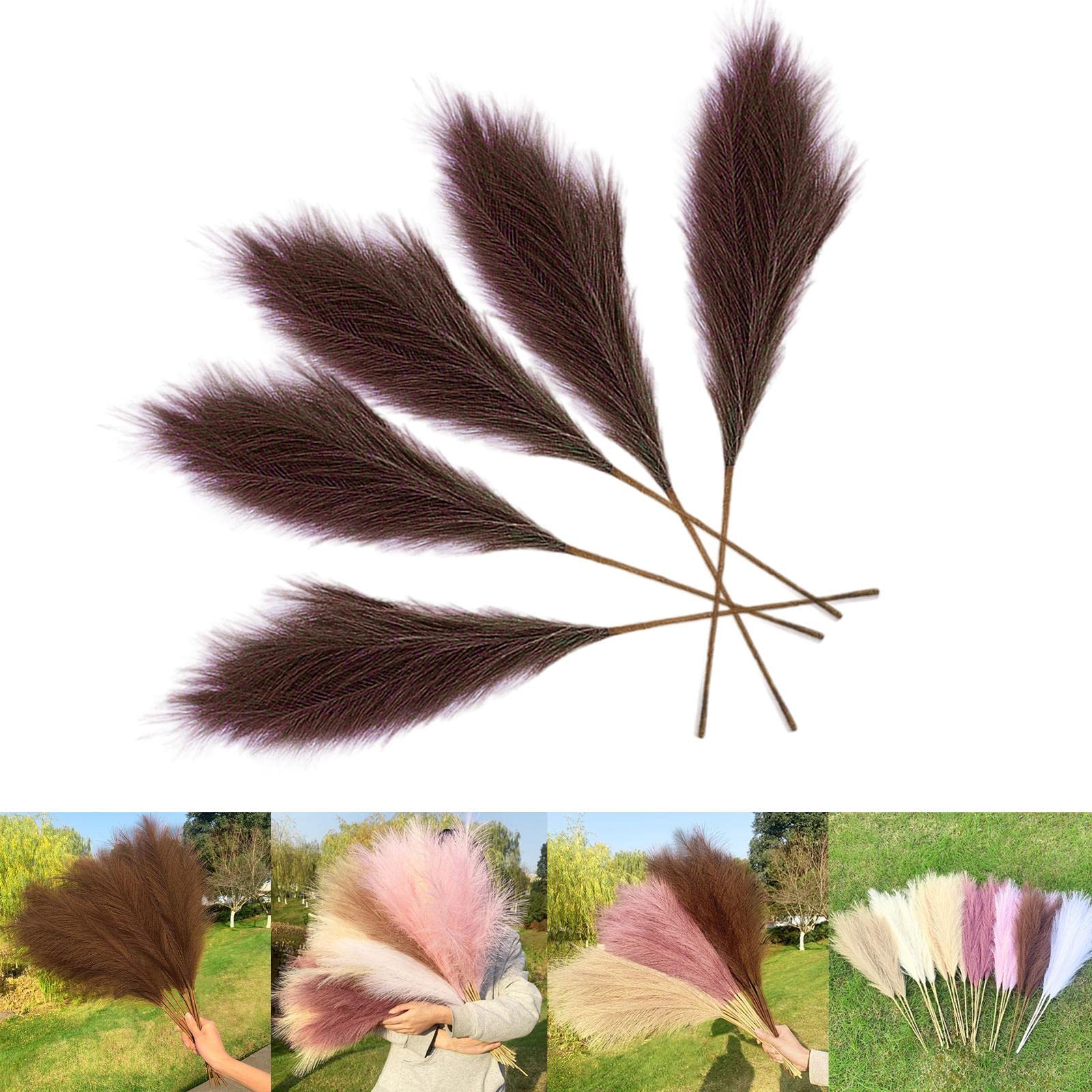 predolo Künstlicher Boho Getrockneter Pampasgras Schilf Gras Blumenstrauß für