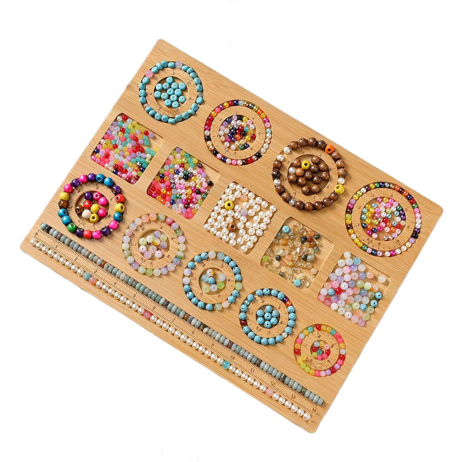 Amazon.co.jp: 木製ビーズプレートジュエリークラフトツールジュエリー