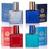 Verse Mini 4-Piece Fragrance Gift Set for Men - Aromatic, Floral, Oriental & Woody Notes - Individually Boxed - Travel Size - 25ml Eau De Parfum