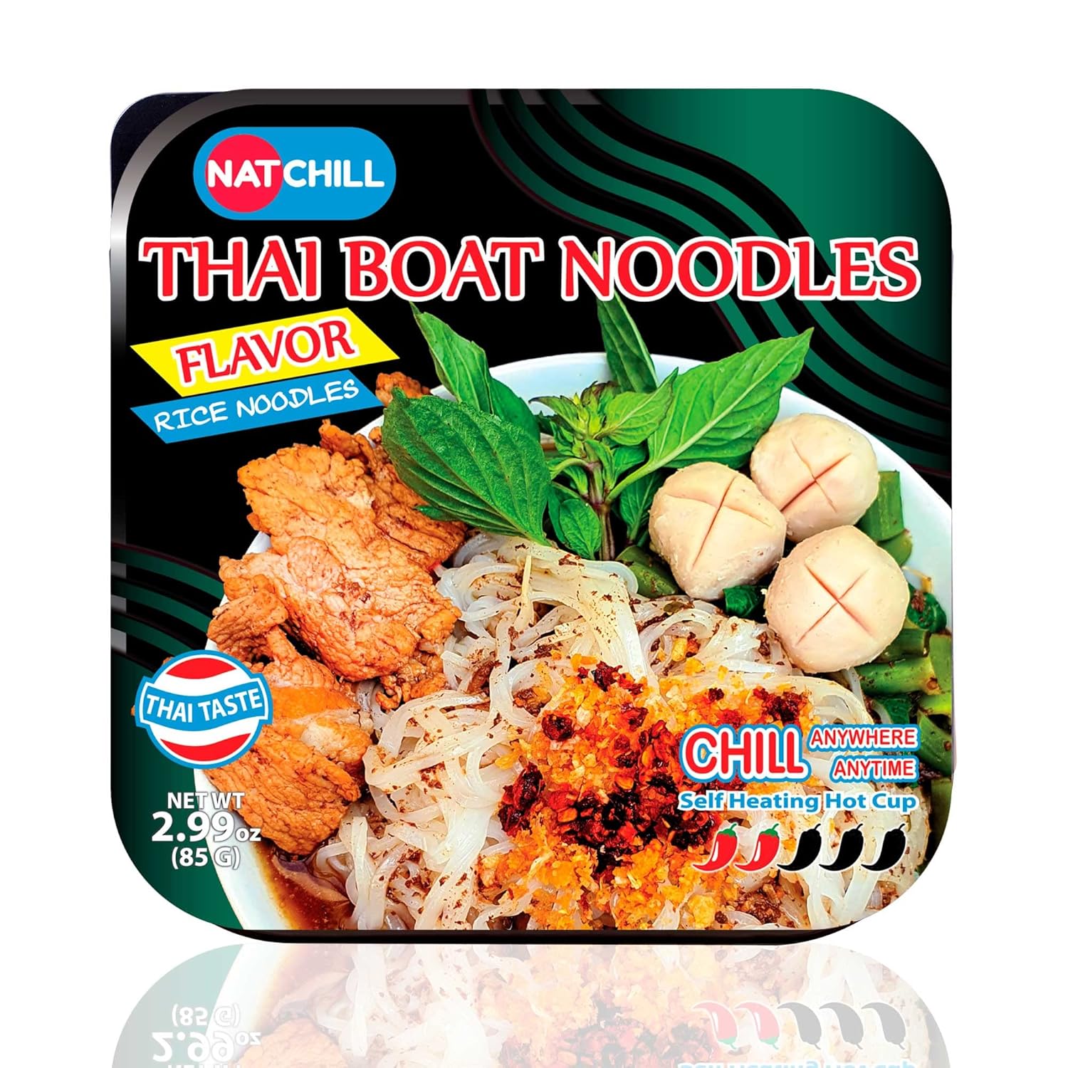 Natchill Thai Spicy Boat Noodle Flavor Self Heating Cup