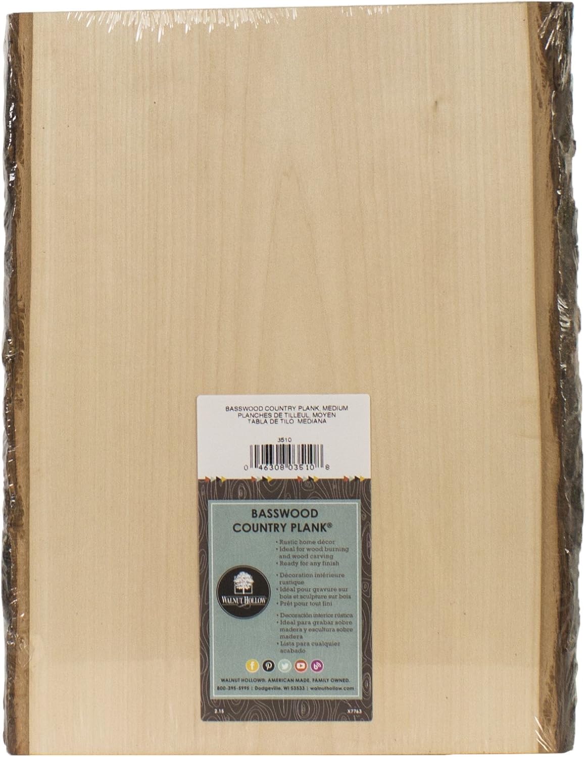 Walnut Hollow Basswood Country Plank Medium with Singapore Ubuy