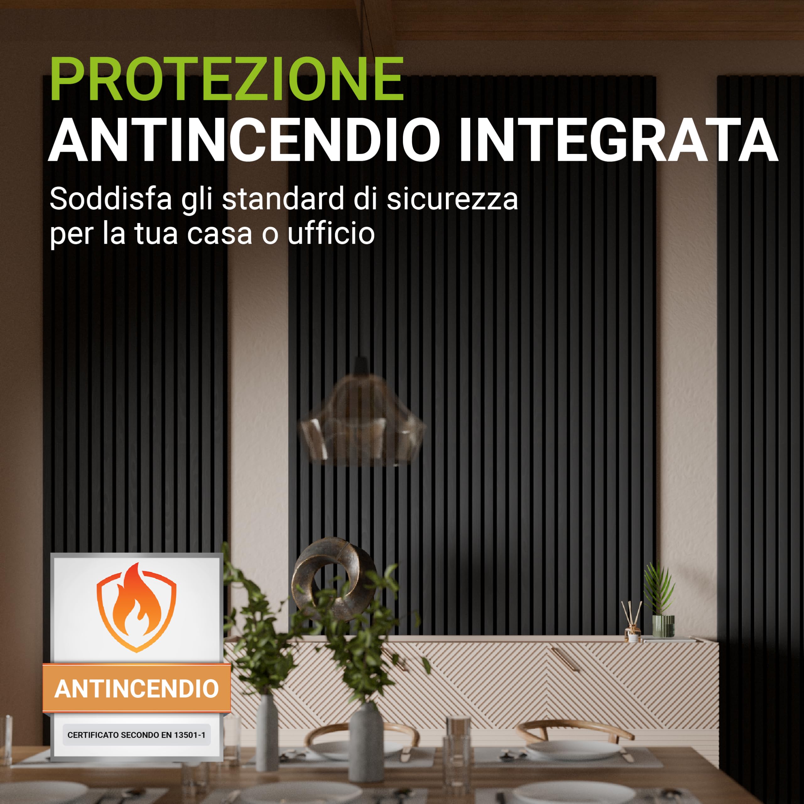 Juskys Pannelli acustici da Parete, Set da 4, 120x60 cm, 2,88 m², riduce eco e rumore - Grigio scuro