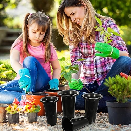 Miniatura 3 de Happyyami Maceta para orquídeas, 4 unidades, macetas de orquídeas con agujeros, maceta de plástico para plantas, macetas de vivero, maceta alta para