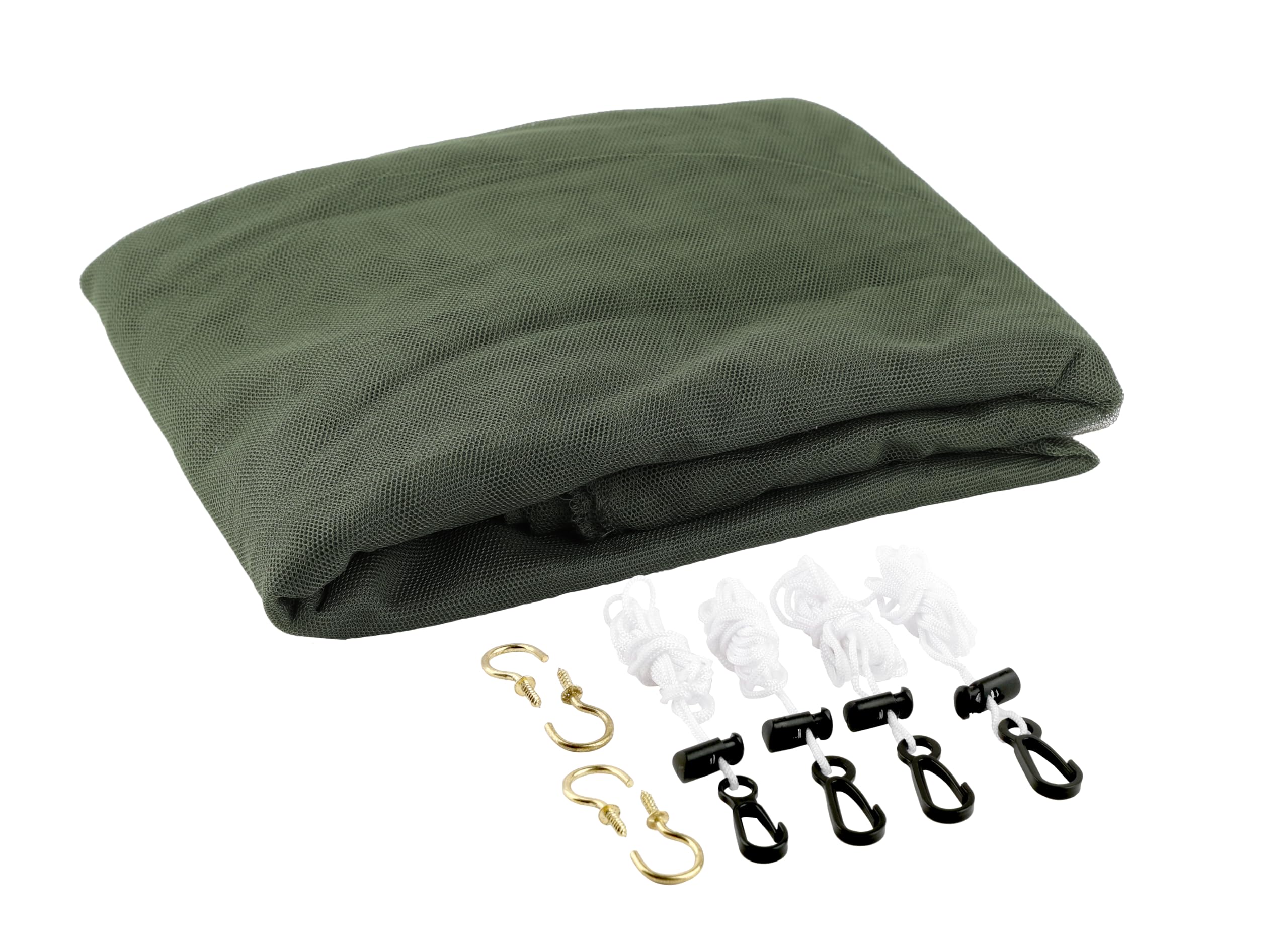 Coghlan's Rectangular Mosquito Net – Lightweight Mesh Canopy for Camping, Travel, and Outdoor Use – Includes Tie Loops, Carry Bag, Twine, Hooks, Anchors, Nails – Green, 78" x 32" x 59"