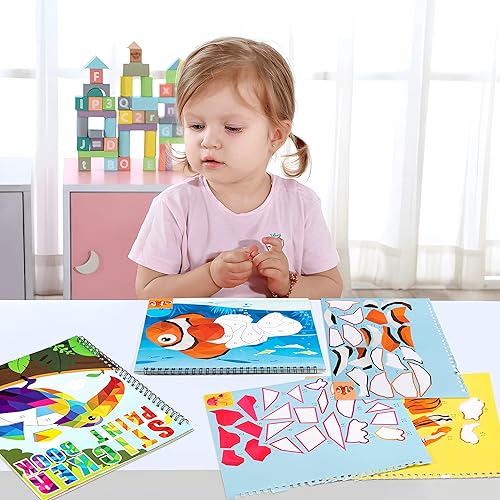 Vista 21 de 90shine 2 libros de calcomanías para niños de 4 a 8 años, diseños temáticos de zoológicos para mascotas, regalo de fiesta, crea 22 imágenes