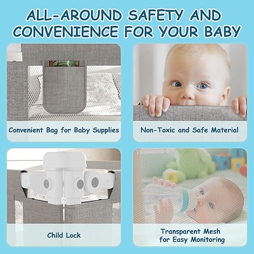 Miniatura 3 de Paquete de 3 rieles de cama para niños pequeños, protector de riel de cama de bebé ajustable en altura especialmente diseñado para cama de tamaño