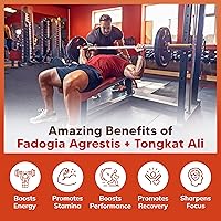 Vista 4 de aSquared Nutrition Fadogia Agrestis 1000 mg y Tongkat Ali 400 mg - 120 cápsulas - Suplemento de extracto de Fadogia Agrestis y píldoras de complejo