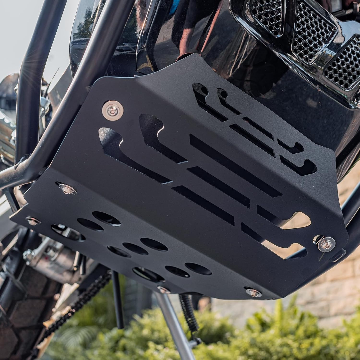 Motorcycle Engine Guard Crash Bar with Skid Plate for Honda CRF250L Rally 2017 2018 2019 2020 Highway Falling Bumper Body Framework Side Protection (Upper+Lower)