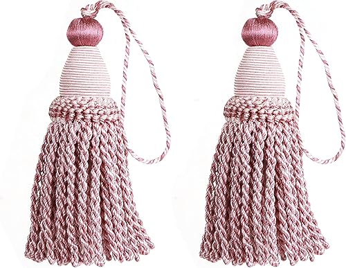 Paquete de 2 llaves de borla con bucles, artesanía torcida hecha a mano, accesorios de bricolaje para decoración del hogar disponible en Yaxa Costa Rica