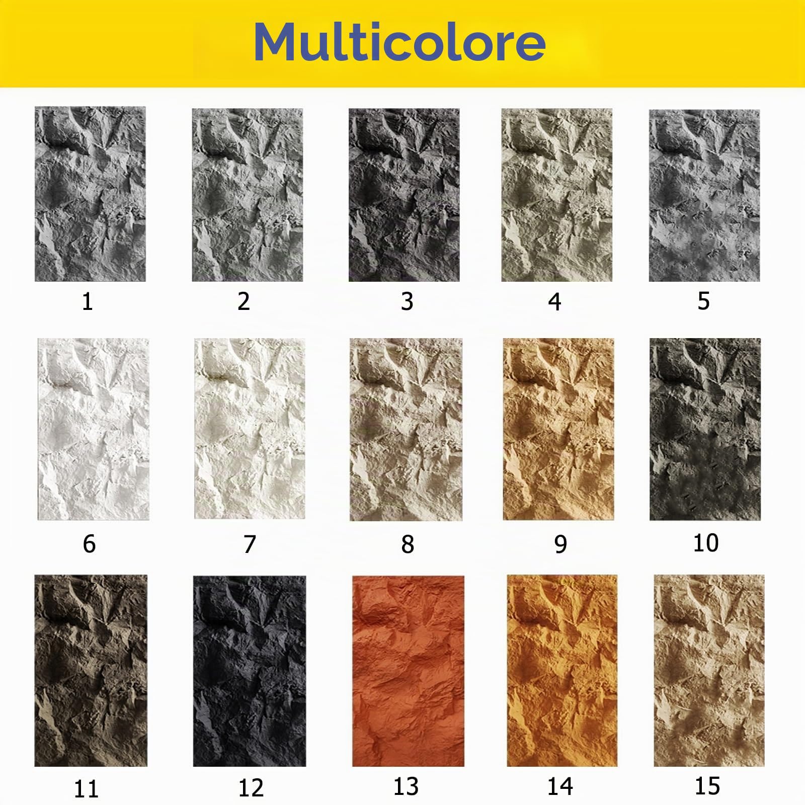 Pannelli di Roccia Finta per Esterni, Pannelli Murali Interni di Facile Installazione per Il Soggiorno, La Camera da Letto, La Cucina, 3D Strutturato(#012,1pc)