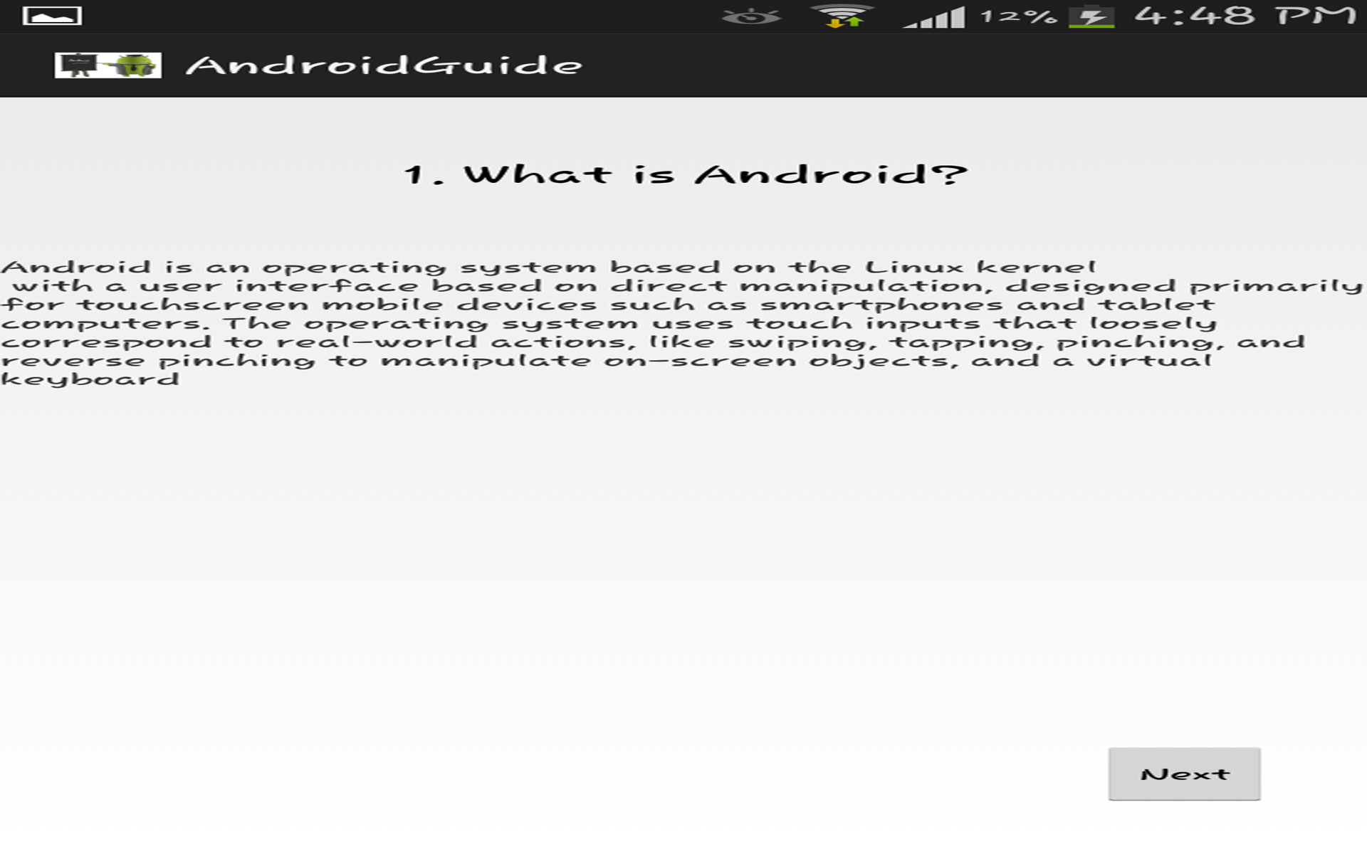 Android Type Guide Android pocket Guide - App on Amazon Appstore