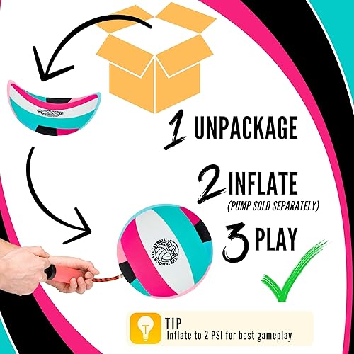 Miniatura 6 de The Indoor Voleibol - Pelota de práctica de voleibol para niños, equipo y equipo de voleibol interior suave y silencioso para jugar con espuma