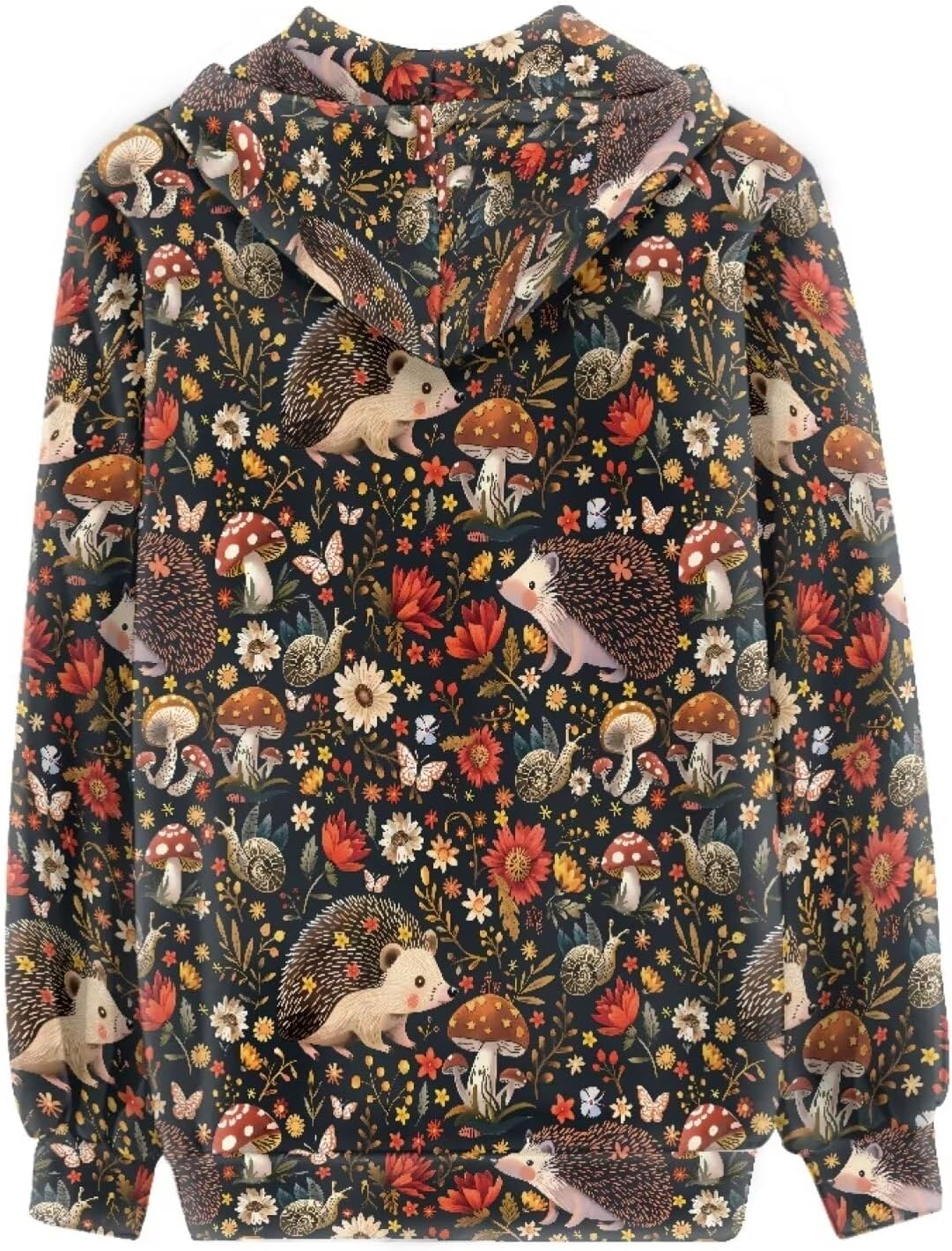 Zip Up Hoodies for Women Casual Loose Fit Aesthetic Animal Print Hoodie Ladies Zipper Sweatshirts - Image 3