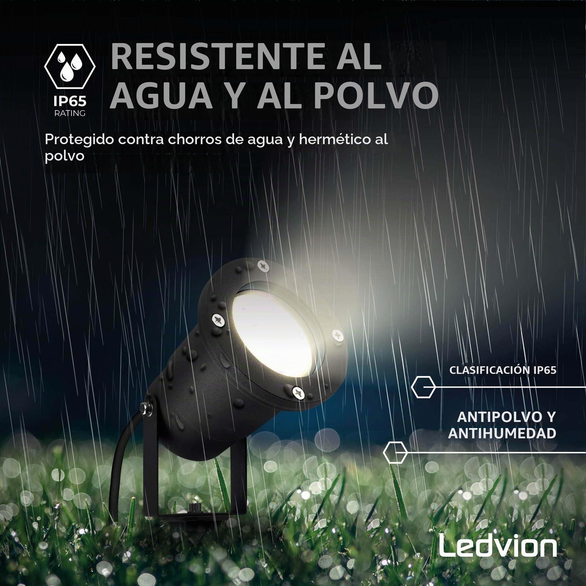 Ledvion 6 piezas Foco de Jardín LED IP65 GU10 piqueta sin bombilla