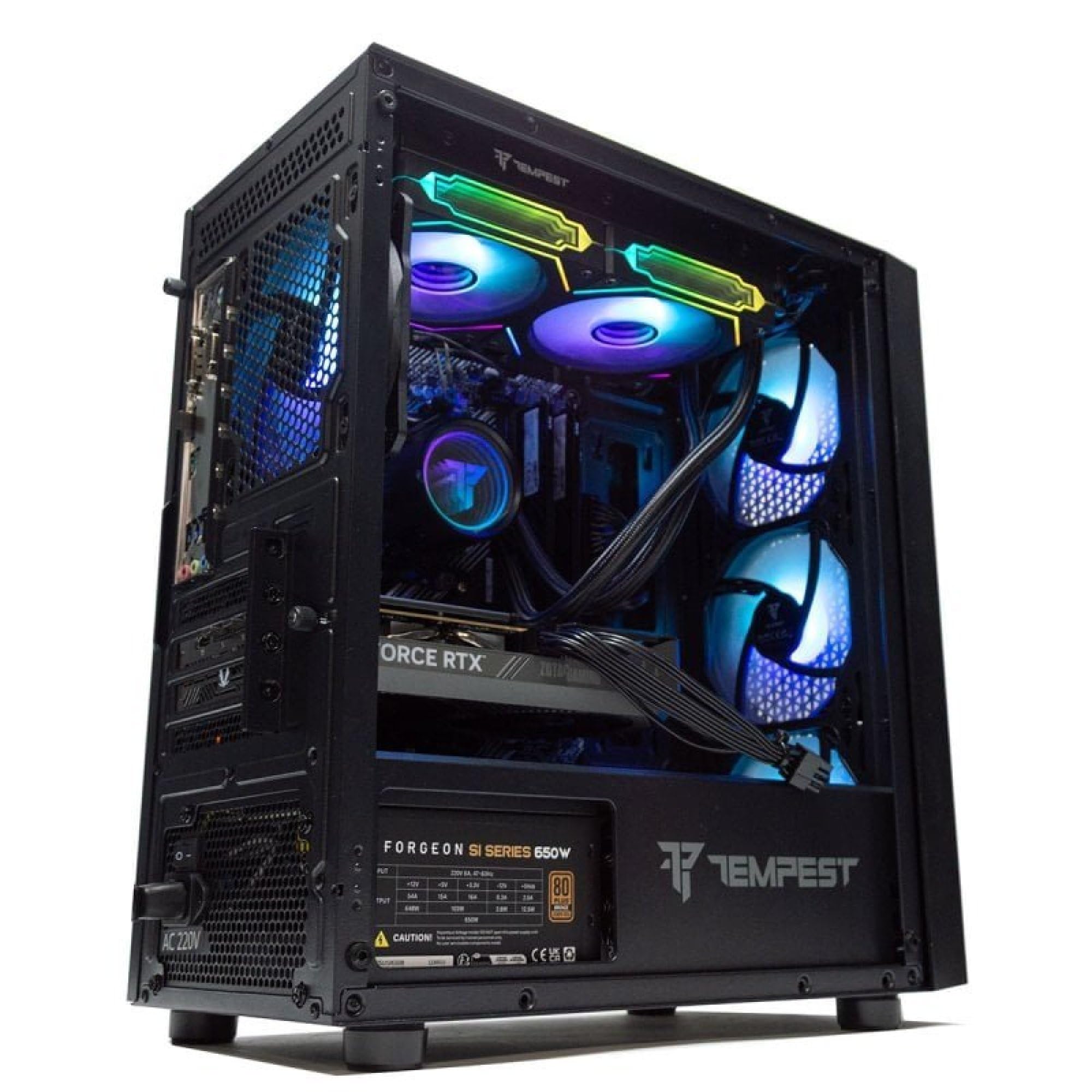PcCom Ready PC Gaming Intel Core i5-12400F, 32 GB di RAM, SSD da 1 TB, RTX 5060, Windows 11 Home, PC Desktop Gaming Bianco.