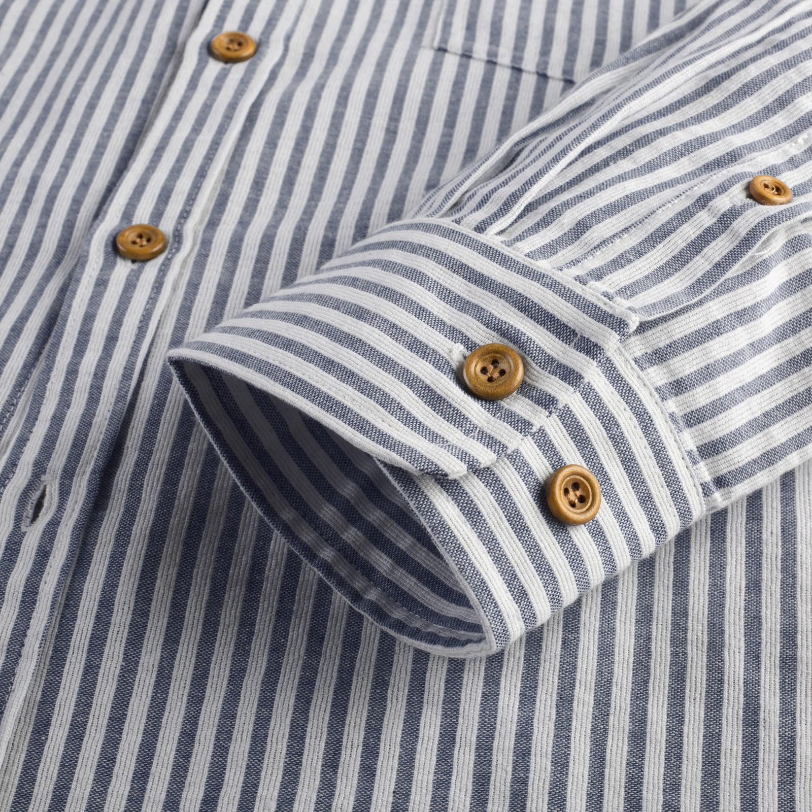 PJ PAUL JONES Herren Casual Button Down Hemd Langarm Freizeithemd Leinen Baumwolle Shirts