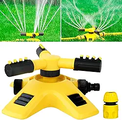 Aspersor Irrigação Jardim Giratório Rotativo 360° para Irrigação, Alcance 8-10m, com Conector