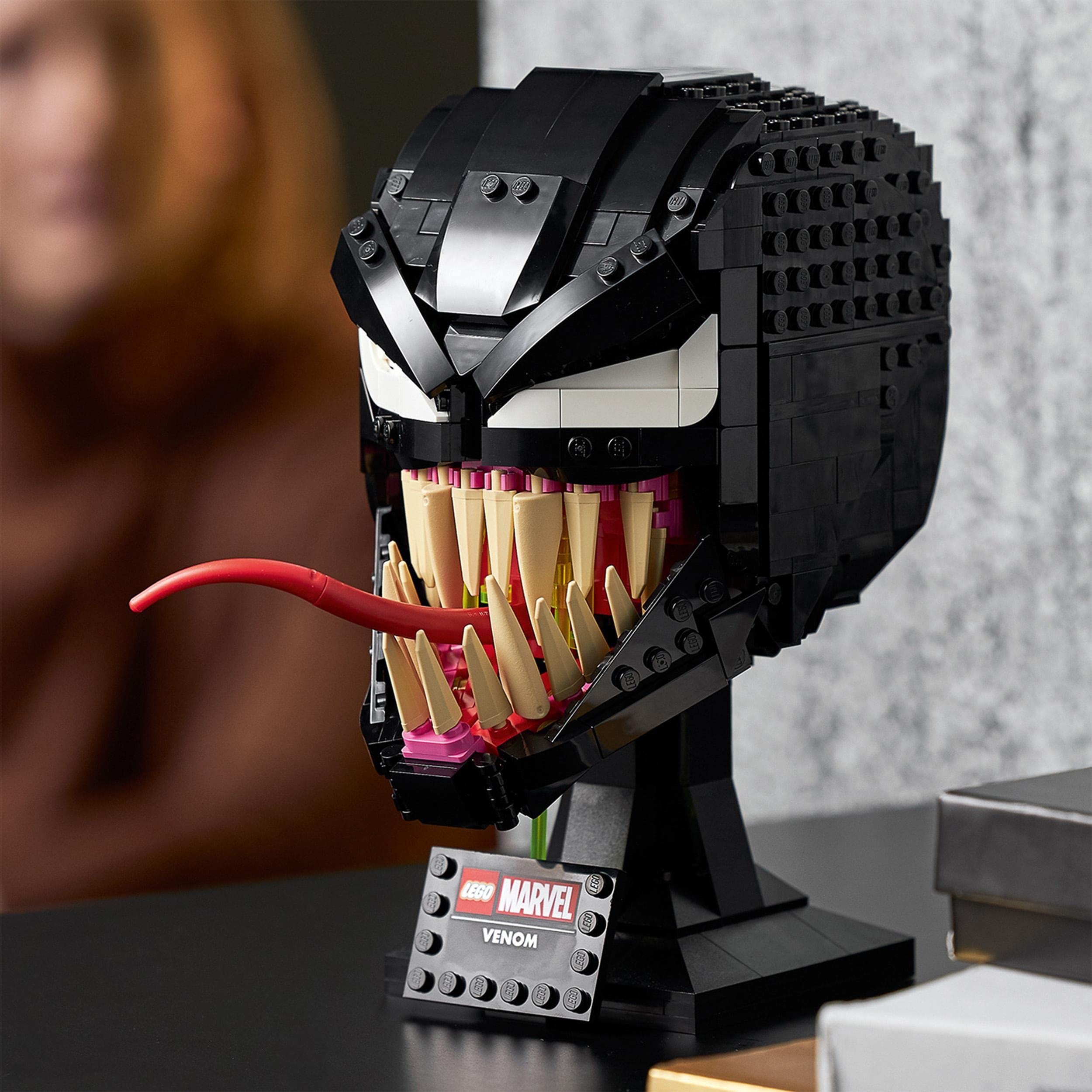 LEGO 76187 Marvel Spider-Man Venom, zestaw klocków konstrukcyjnych dla dorosłych fanów LEGO, model maski Venoma, pomysł na prezent dla fanów komiksów Marvela, mężczyzny, kobiety