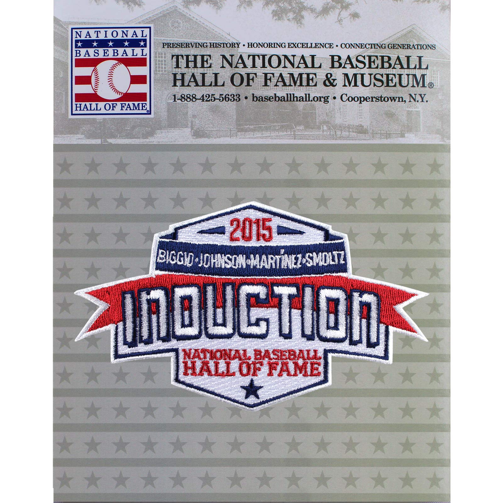 2015 National Baseball Hall of Fame Induction Patch Biggio Johnson Martinez
