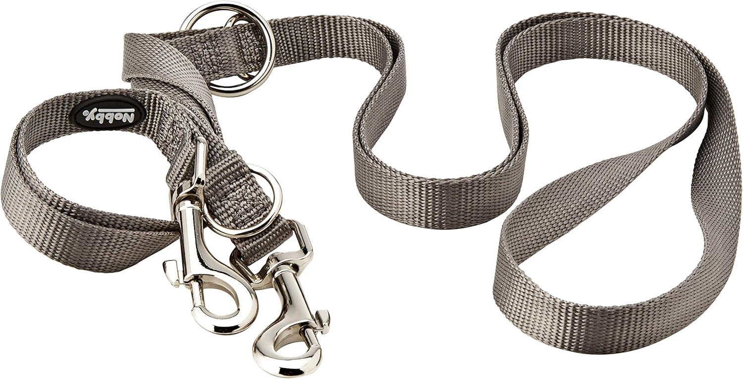 Nobby Classic Hundeleine, Mausgrau, L: 200 cm, B: 15 mm, 1 Stück