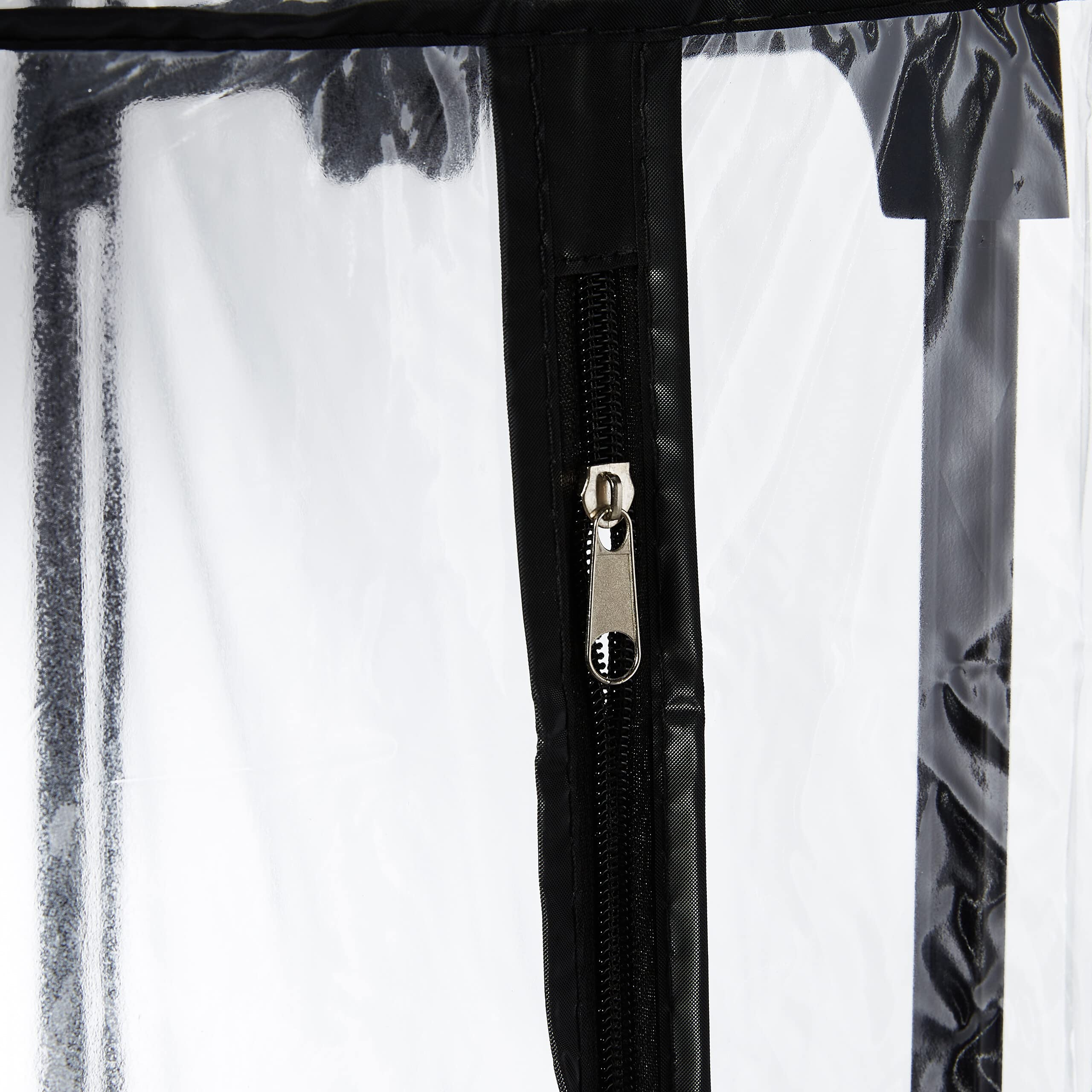 Relaxdays Serra per Il Balcone, a 2 Piani, HLP 94 x 67 x 49 cm, in Acciaio e Telo in PVC Giardinaggio, Trasparente Nero